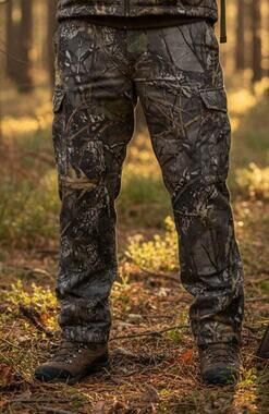 WFS Element Gear Men XL (Waist 38) Camo Cargo Heavy Hunting Adjustable Hem Pants